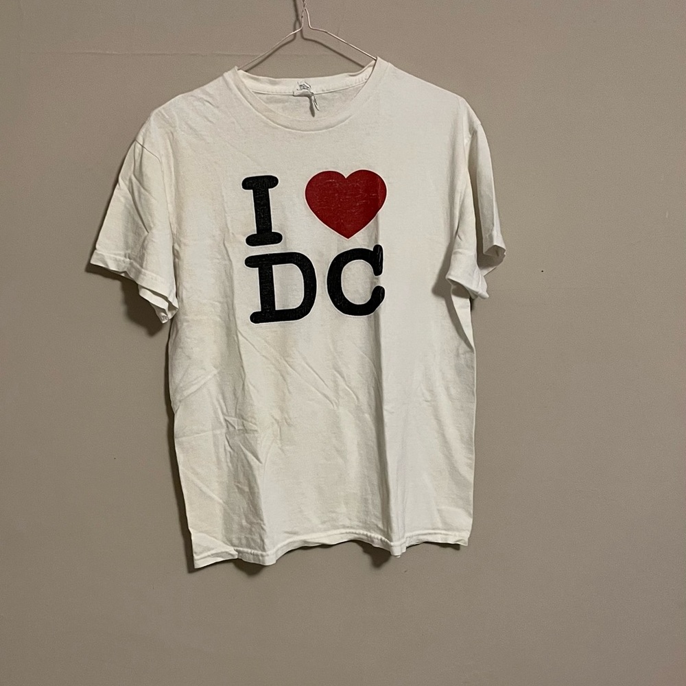 Vintage graphic T - White and red I ❤️ DC t shirt